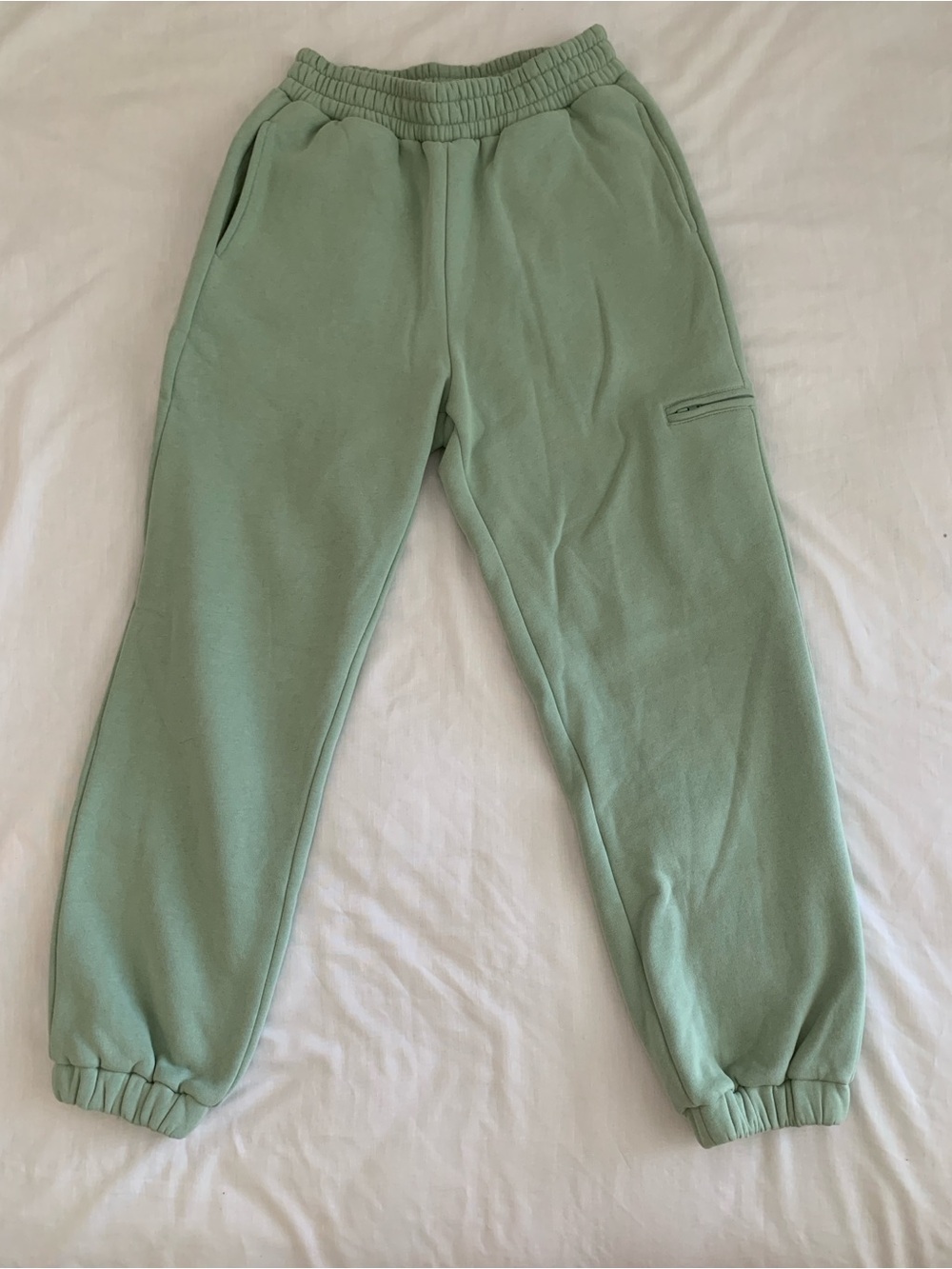 Comfrt Sage Green Fleece Joggers Sweatpants EUC S